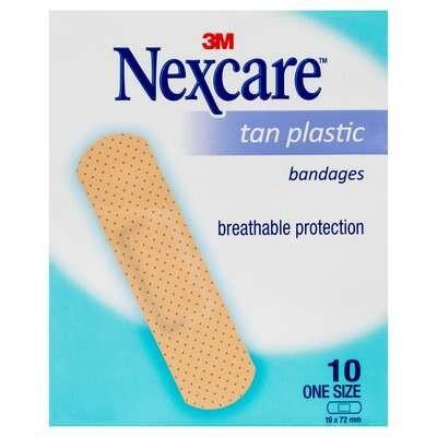 NEXCARE Tan Plastic Plasters 10s