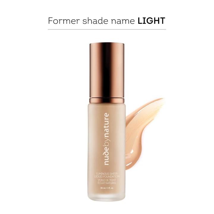 NUDE BY NATURE Luminous Sheer Liquid Foundation Shell Beige