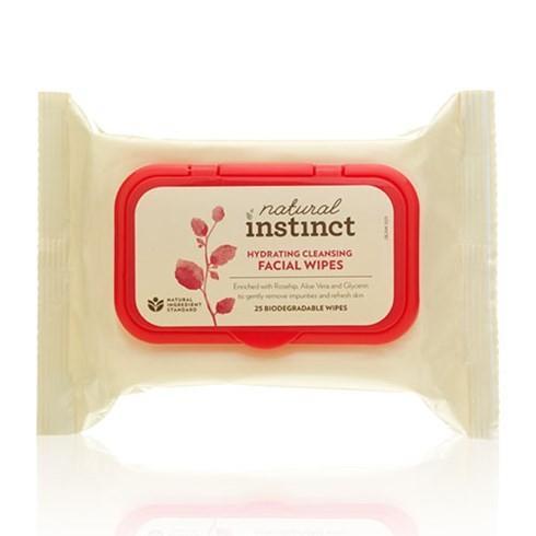 NATURAL INSTINCT Hydrating Cleansing Facial Wipes 25pk