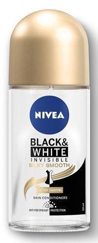 NIVEA Black & White Invisible Silky Smooth Anti-Perspirant Roll On Deodorant 50ml