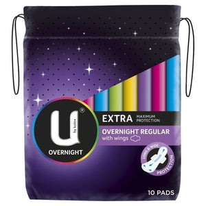 U BY KOTEX Maxi Pad Wing O/N 10