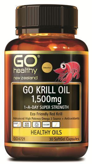 Go Krill Oil 1,500mg 1-A-Day 30 Capsules