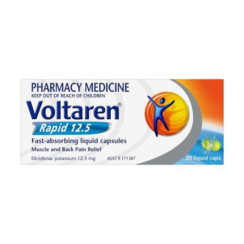 Voltaren Rapid 12.5mg Liquid Capsule 20 Pack LIMIT 1