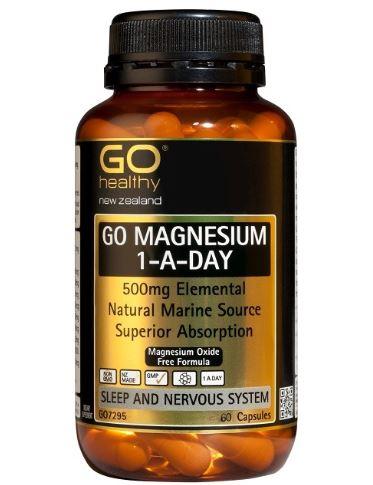 GO Healthy GO Magnesium 1-A-Day 500 mg Capsules 60
