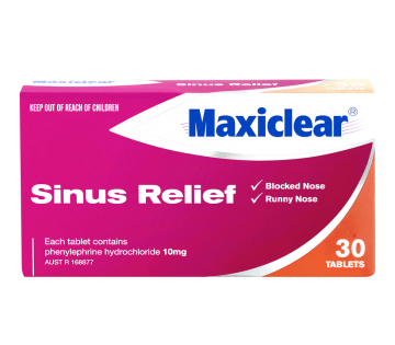 Maxiclear Sinus Relief- Tablets 30 [limited to 1 per order]