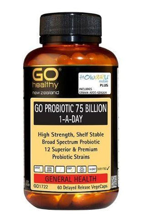 GO Healthy GO Probiotic 75 Billion 1-A-Day Capsules 60