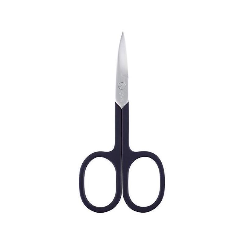 QVS Nail Scissors Curved Blades Black