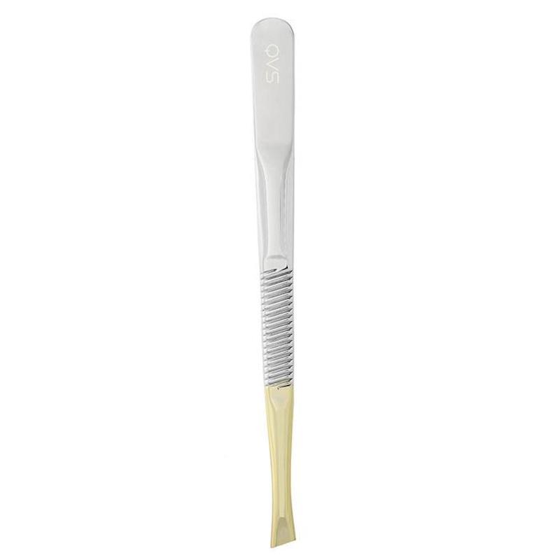 QVS Slant Tip Tweezers Gold