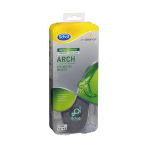 Scholl In-Balance Arch Orthotic Insole Small Size 4.5 - 6.5