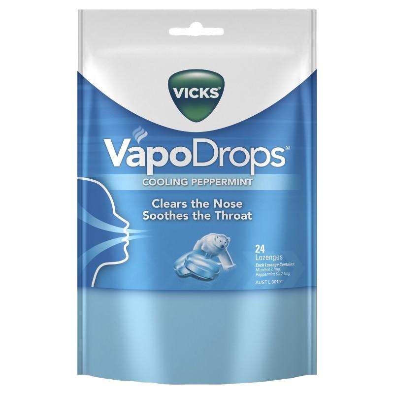 Vicks Vapodrops Lozenges 24 - Cooling Peppermint