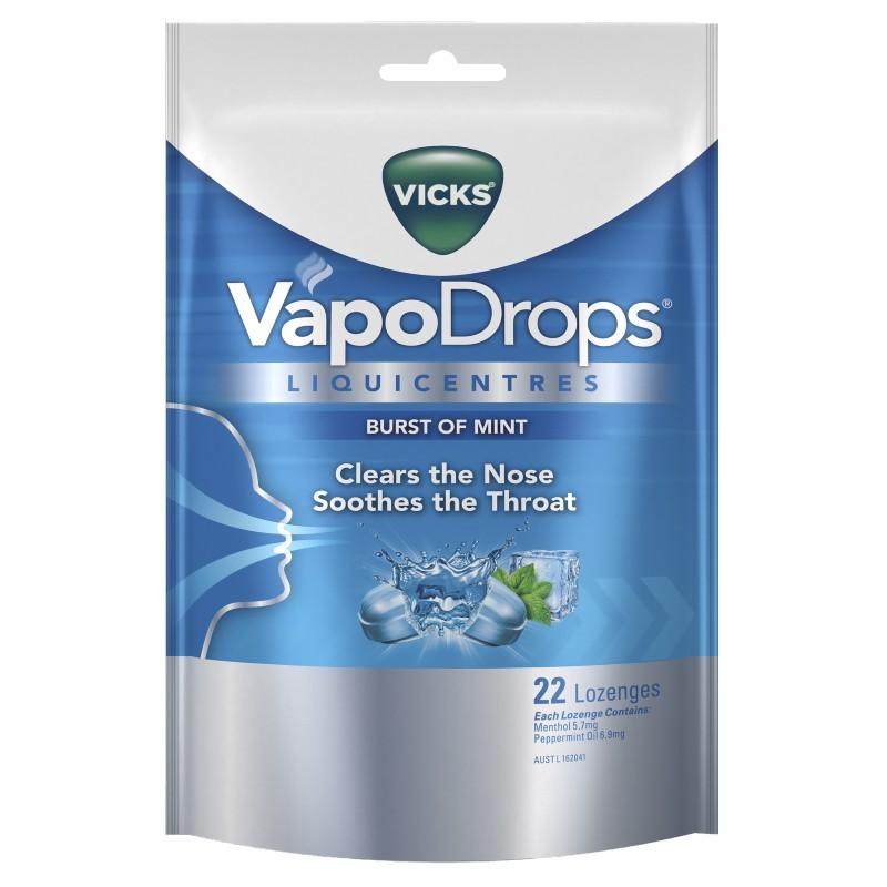 Vicks Vapodrops Liquicentres Lozenge 22 - Burst of Mint