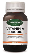 Thompson's Vitamin A 10,000IU Capsules 100